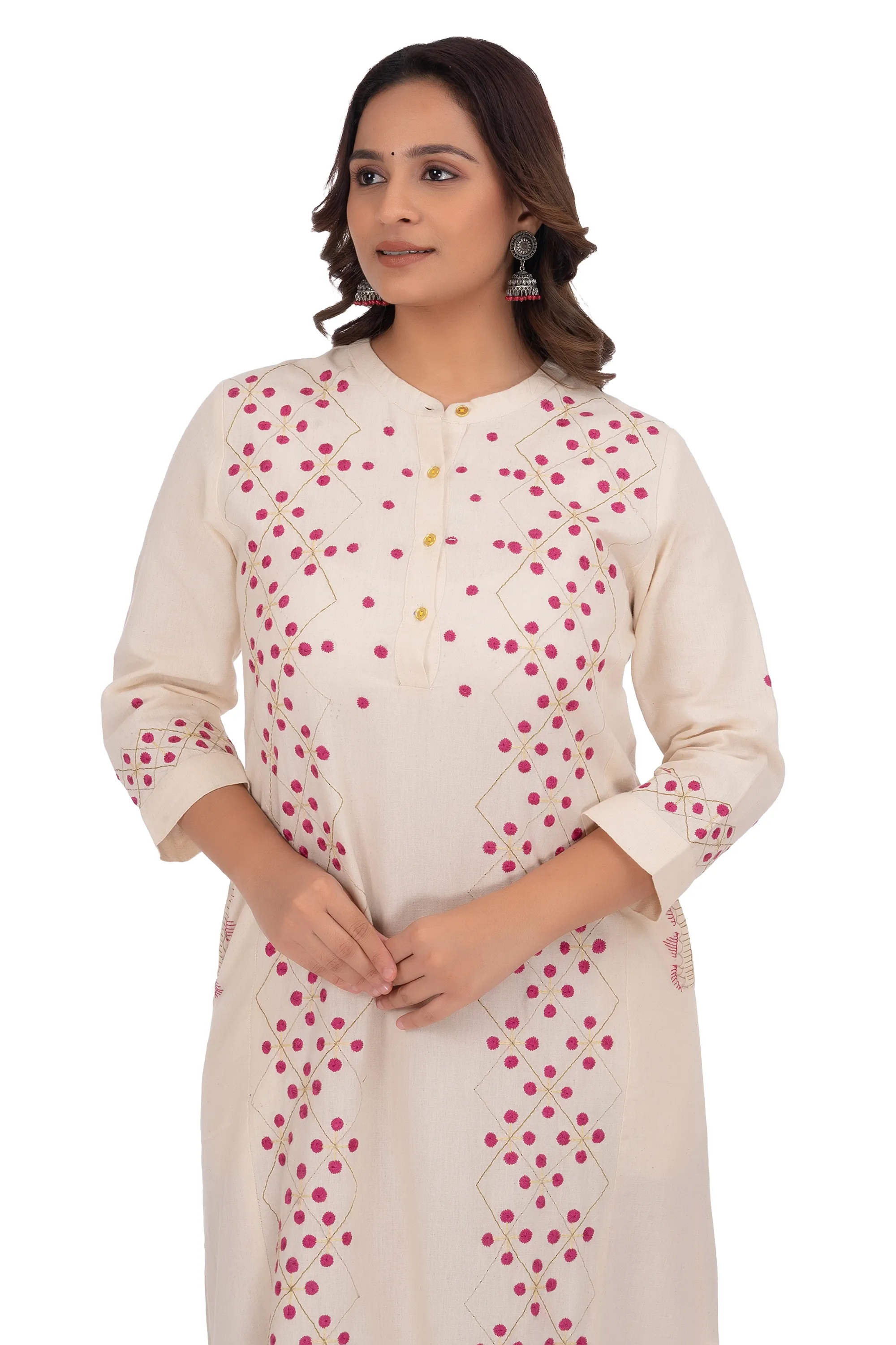Hand Embroidery Kurta Bone